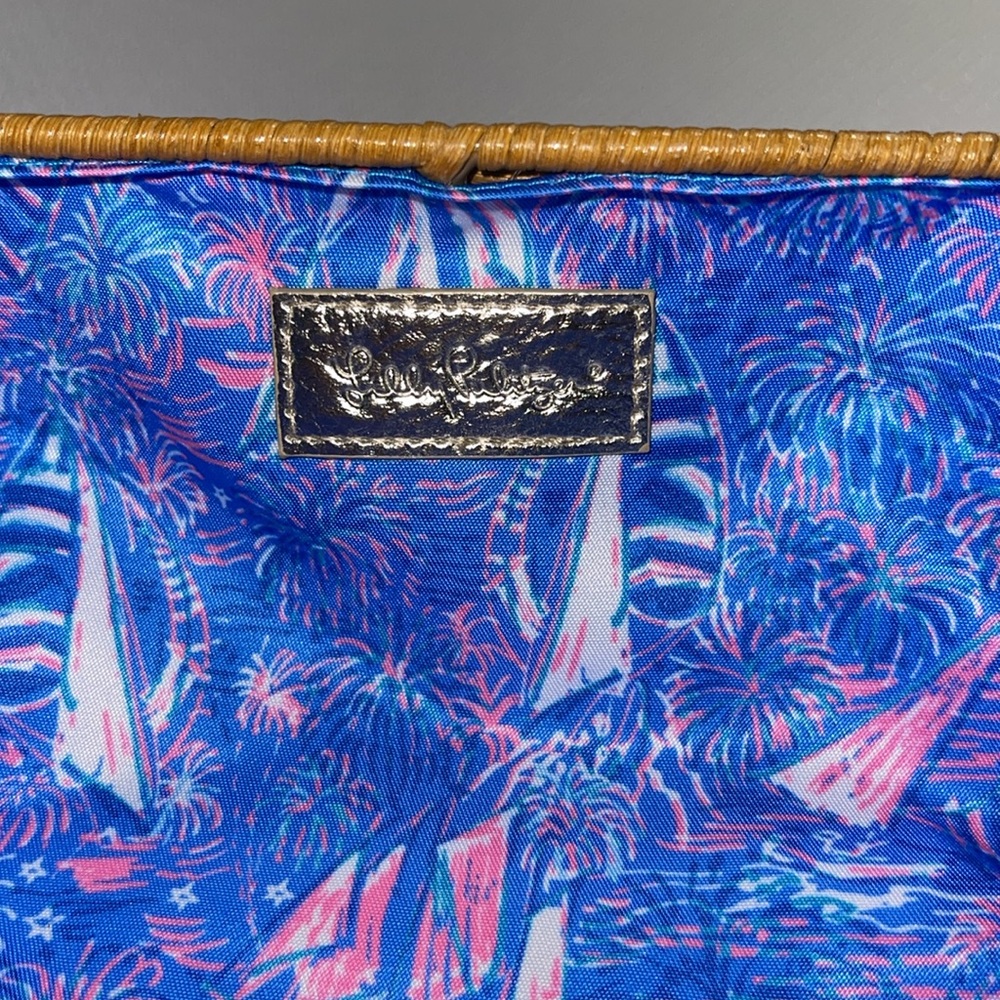 Lilly Pulitzer Woven Bamboo Clutch - Picture 6 of 8